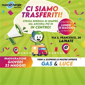 Nuovenergie Lainate si trasferisce