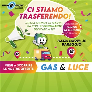 trasferimento negozio Nuovenergie Bareggio