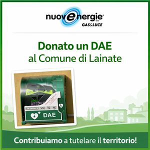 Nuovenergie dona un DAE al comune di Lainate