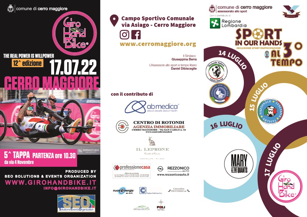 Volantino pieghevole Giro d'Italia Handbike quinta tappa