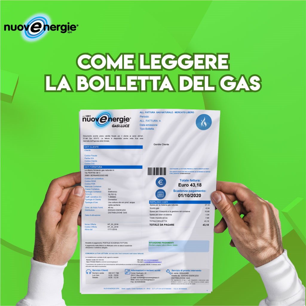 come si legge la bolletta del gas