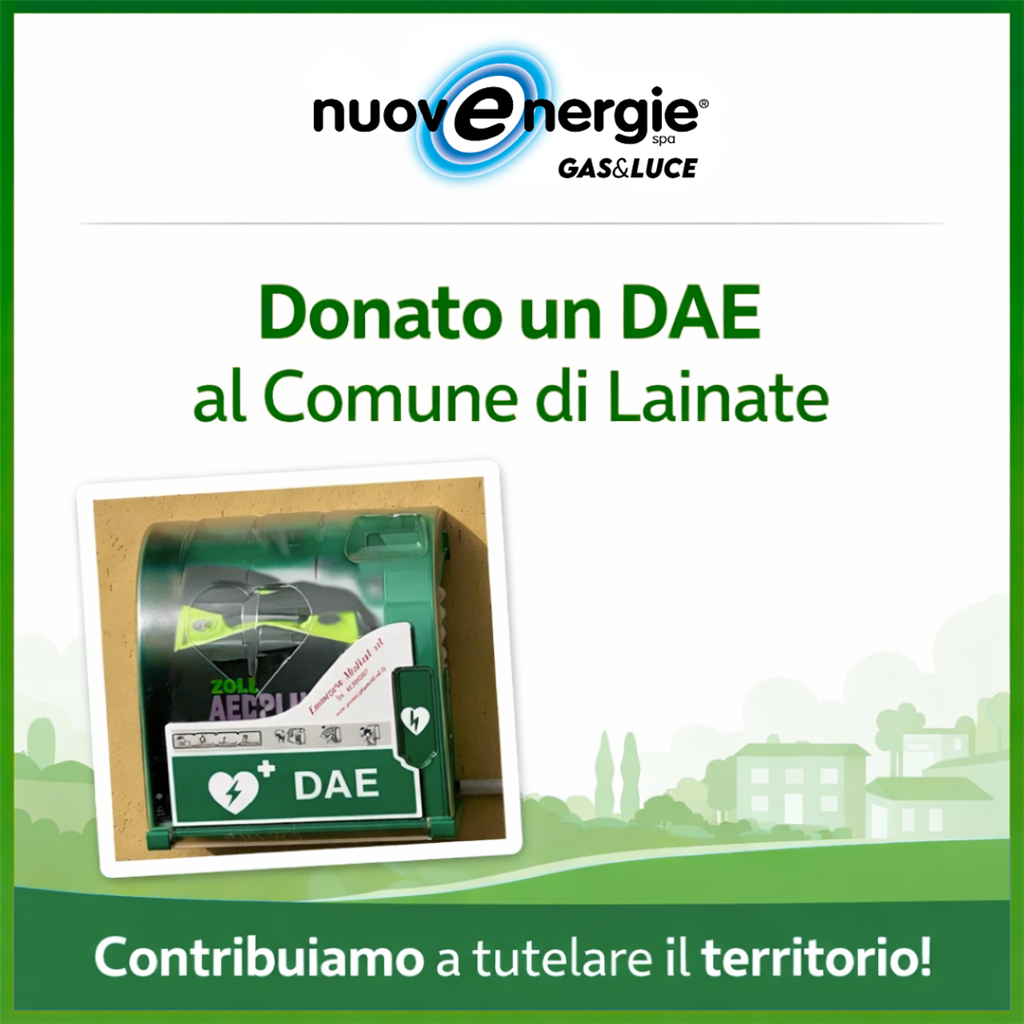 Nuovenergie dona un DAE al comune di Lainate
