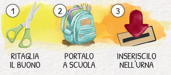 Consegna i buoni alle scuole aderenti