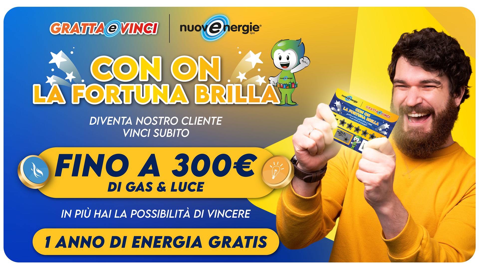 Gratta e vinci Nuovenergie: vinci un anno di energia