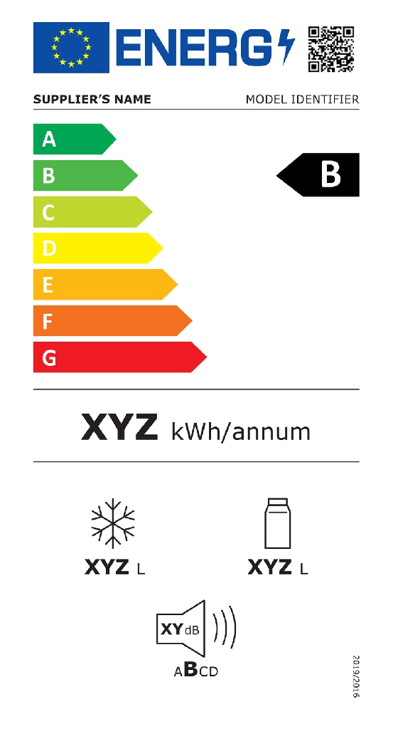 Etichetta energetica frigorifero esempio