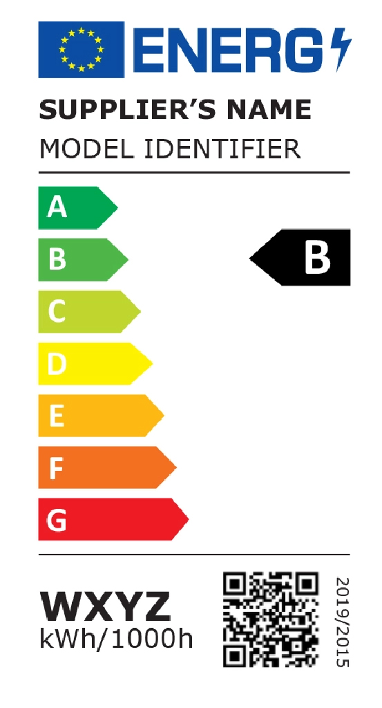 Etichetta energetica lampadine e fonti luminose esempio