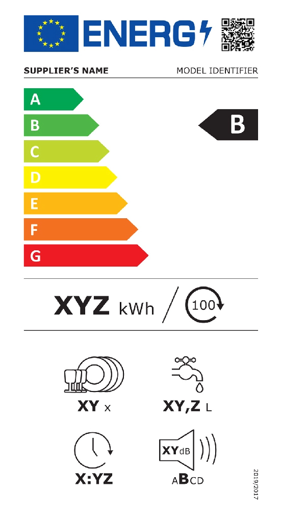 Etichetta energetica lavastoviglie esempio